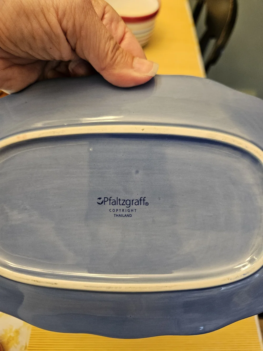 Pfaltzgraff Blue Glazed Ceramic Trinket Tray: Upcycled